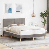 Vidaxl bedframe met hoofdeinde taupe 140 x 200 cm stof