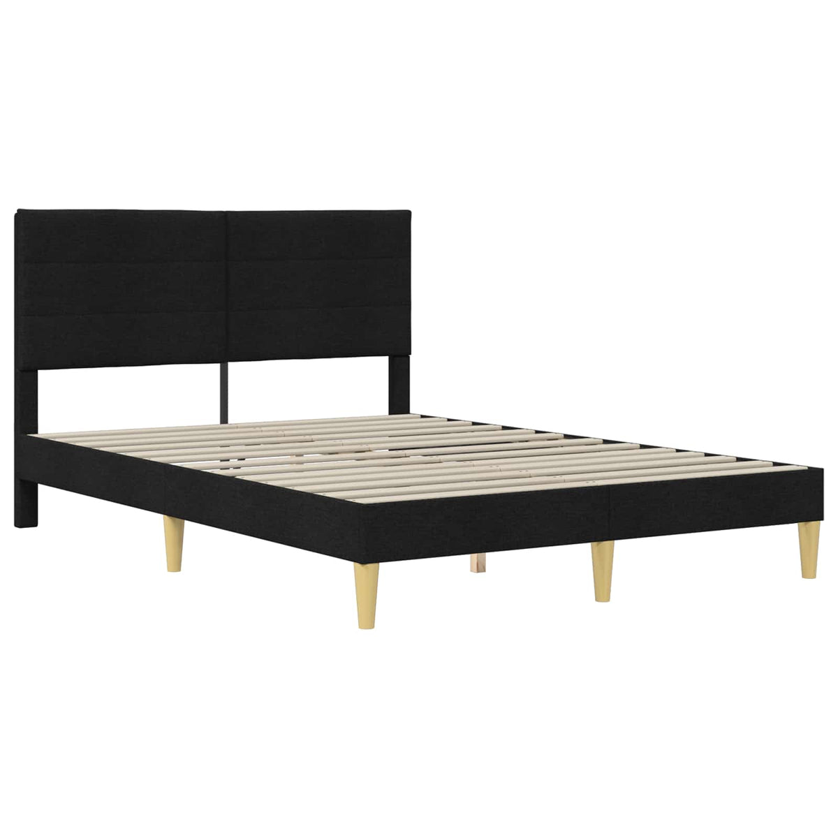 Vidaxl bedframe met hoofdeinde zwart 160 x 200 cm stof