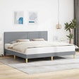 Vidaxl bedframe met hoofdeinde lichtgrijs 180 x 200 cm stof