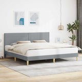 Vidaxl bedframe met hoofdeinde lichtgrijs 180 x 200 cm stof