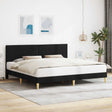 Vidaxl bedframe met hoofdeinde zwart 180 x 200 cm stof