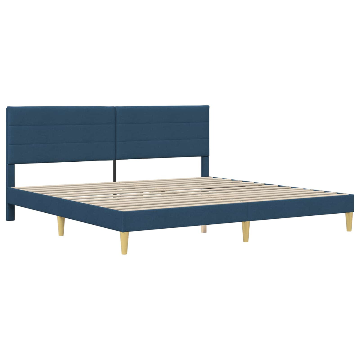 Vidaxl bedframe met hoofdeinde blauw 180 x 200 cm stof