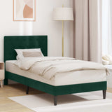 Vidaxl bedframe met hoofdeinde donkergroen 90 x 190 cm fluweel