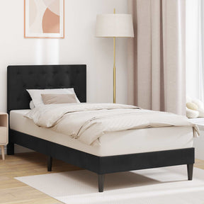 Vidaxl bedframe met hoofdeinde zwart 100 x 200 cm fluweel