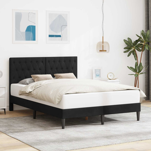 Vidaxl bedframe met hoofdeinde zwart 120 x 200 cm fluweel