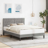 Vidaxl bedframe met hoofdeinde lichtgrijs 140 x 200 cm fluweel