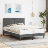 Vidaxl bedframe met hoofdeinde donkergrijs 140 x 200 cm fluweel