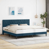 Vidaxl bedframe met hoofdeinde blauw 180 x 200 cm fluweel