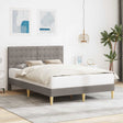 Vidaxl bedframe met hoofdeinde taupe 140 x 190 cm stof