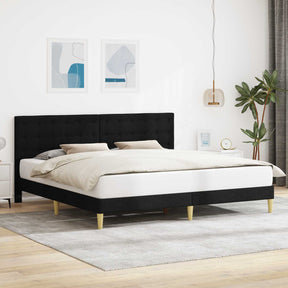 Vidaxl bedframe met hoofdeinde zwart 180 x 200 cm stof