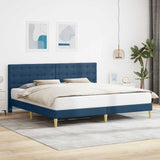 Vidaxl bedframe met hoofdeinde blauw 180 x 200 cm stof
