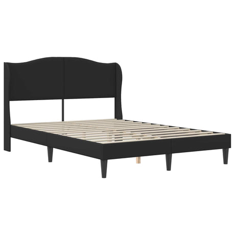 Vidaxl bedframe met hoofdeinde zwart 120 x 190 cm kunstleer