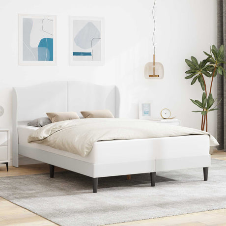 Vidaxl bedframe met hoofdeinde wit 120 x 200 cm kunstleer