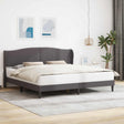 Vidaxl bedframe met hoofdeinde grijs 180 x 200 cm kunstleer