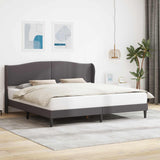 Vidaxl bedframe met hoofdeinde grijs 180 x 200 cm kunstleer