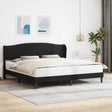 Vidaxl bedframe met hoofdeinde zwart 200 x 200 cm kunstleer