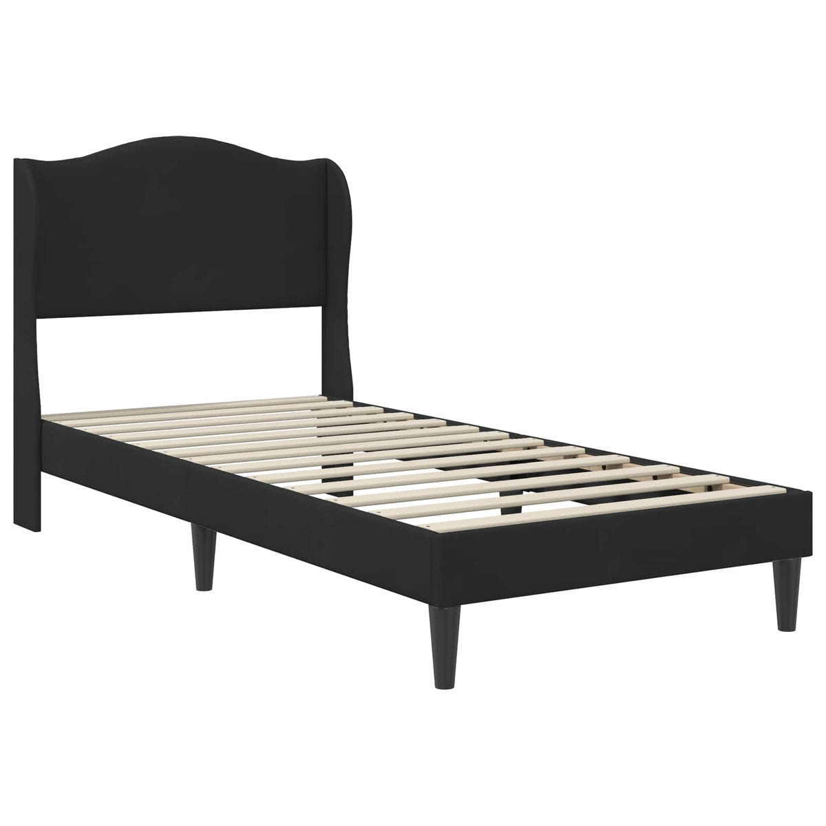 Vidaxl bedframe met hoofdeinde zwart 80 x 200 cm fluweel
