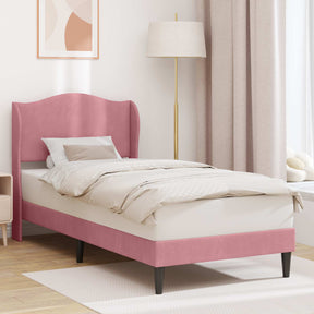 Vidaxl bedframe met hoofdeinde roze 100 x 200 cm fluweel
