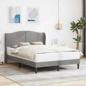 Vidaxl bedframe met hoofdeinde lichtgrijs 120 x 190 cm fluweel