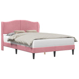 Vidaxl bedframe met hoofdeinde roze 120 x 190 cm fluweel