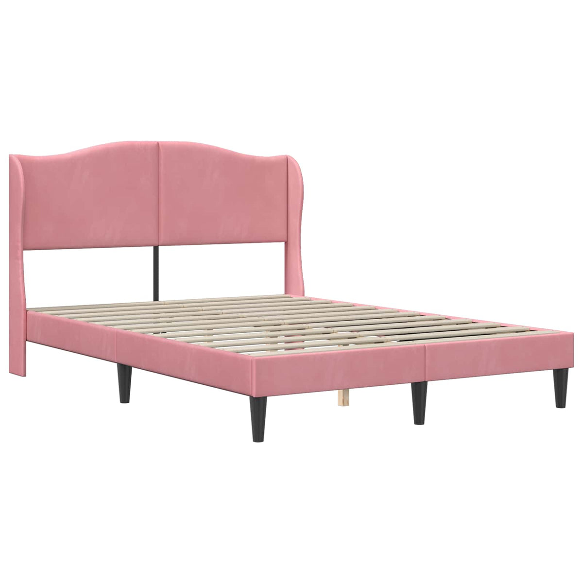 Vidaxl bedframe met hoofdeinde roze 120 x 190 cm fluweel