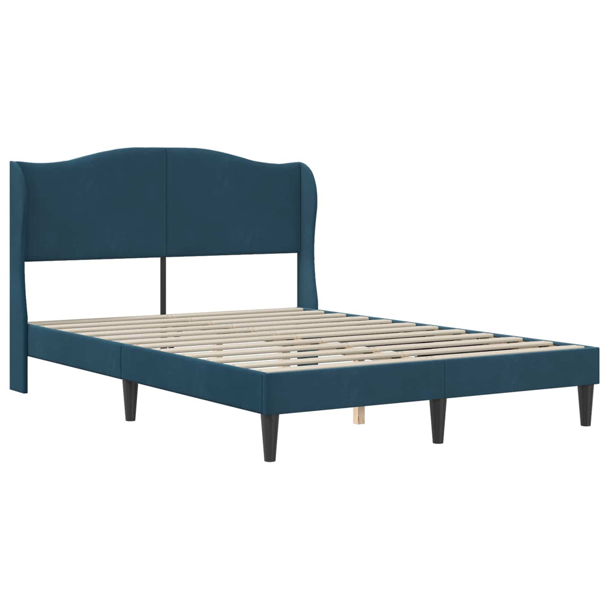 Vidaxl bedframe met hoofdeinde blauw 120 x 200 cm fluweel