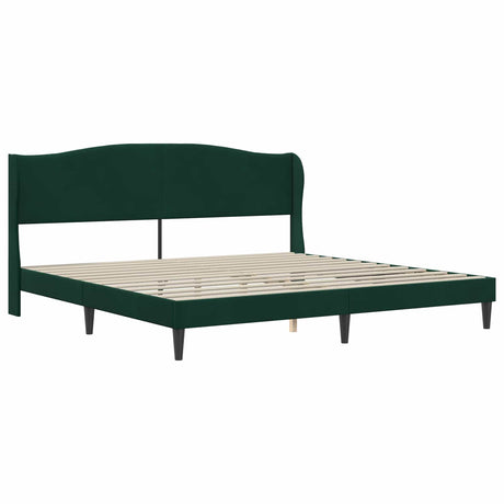 Vidaxl bedframe met hoofdeinde donkergroen 180 x 200 cm fluweel