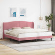 Vidaxl bedframe met hoofdeinde roze 200 x 200 cm fluweel