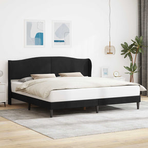 Vidaxl bedframe met hoofdeinde zwart 200 x 200 cm fluweel