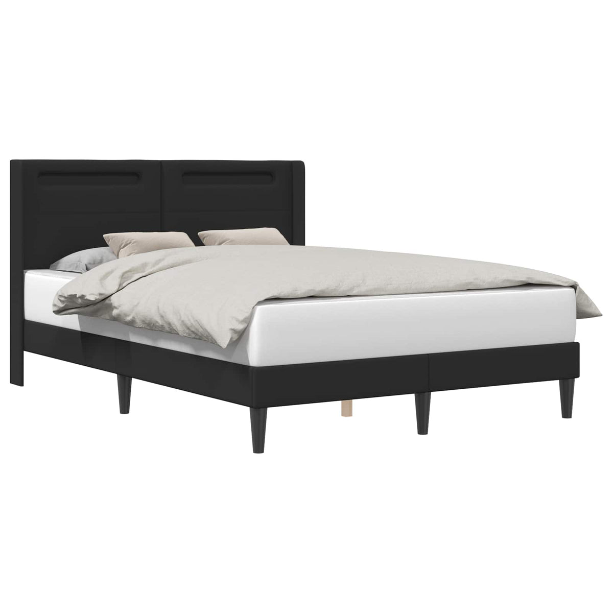 Vidaxl bedframe met led-stripverlichting zwart 120 x 200 cm kunstleer