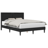 Vidaxl bedframe met led-stripverlichting zwart 140 x 190 cm kunstleer