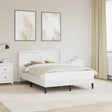 Vidaxl bedframe met led-stripverlichting wit 140 x 200 cm kunstleer