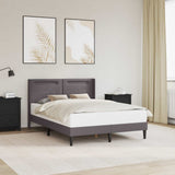 Vidaxl bedframe met led-stripverlichting grijs 160 x 200 cm kunstleer