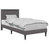 Vidaxl bedframe met led-stripverlichting grijs 80 x 200 cm kunstleer