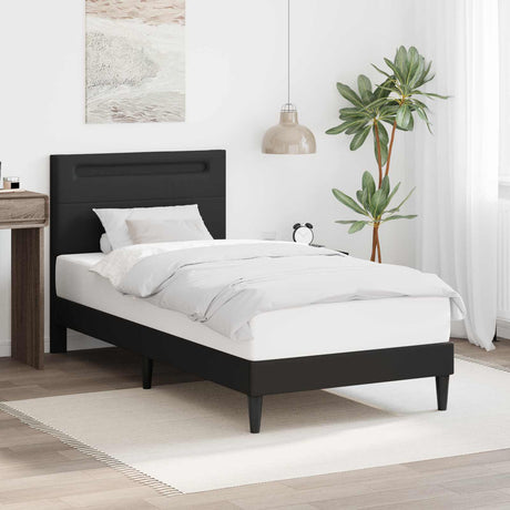 Vidaxl bedframe met led-stripverlichting zwart 80 x 200 cm kunstleer