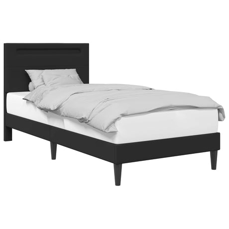 Vidaxl bedframe met led-stripverlichting zwart 80 x 200 cm kunstleer