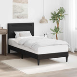 Vidaxl bedframe met led-stripverlichting zwart 100 x 200 cm kunstleer