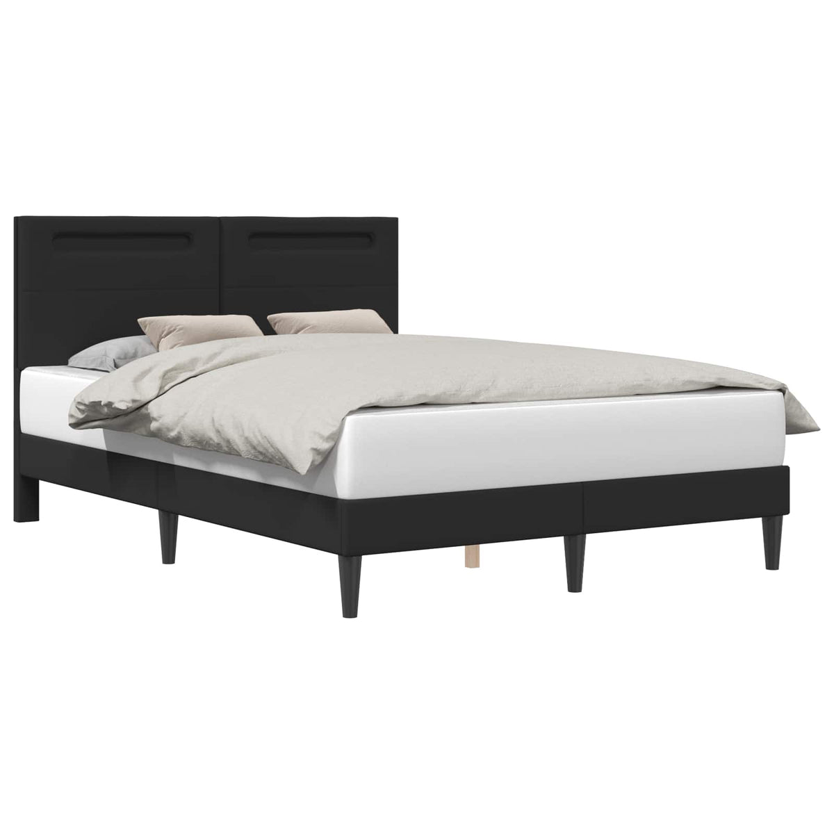 Vidaxl bedframe met led-stripverlichting zwart 120 x 190 cm kunstleer