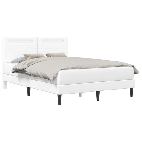 Vidaxl bedframe met led-stripverlichting wit 120 x 190 cm kunstleer