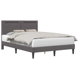 Vidaxl bedframe met led-stripverlichting grijs 120 x 200 cm kunstleer