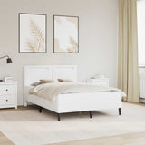 Vidaxl bedframe met led-stripverlichting wit 120 x 200 cm kunstleer