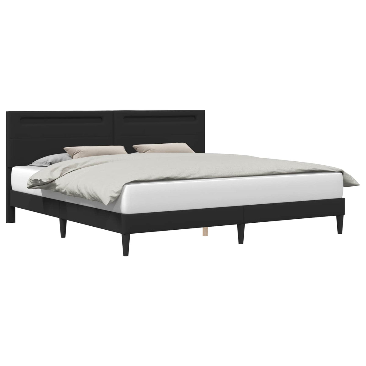 Vidaxl bedframe met led-stripverlichting zwart 180 x 200 cm kunstleer