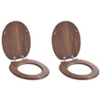 Vidaxl toiletzitting 2 pcs bruin 44 x 38 cm bewerkt hout