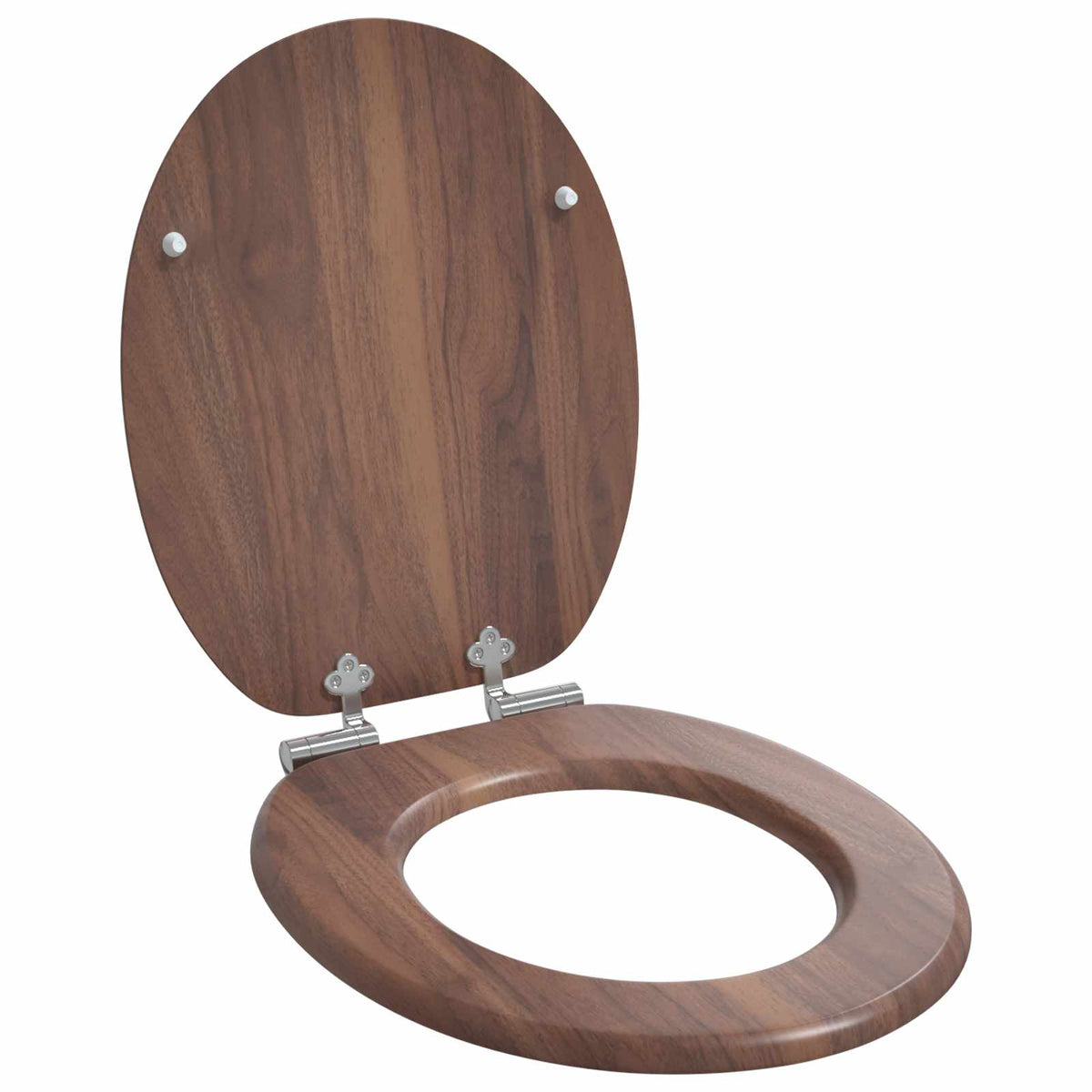 Vidaxl toiletzitting 2 pcs bruin 44 x 38 cm bewerkt hout