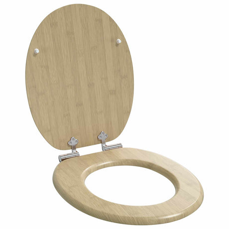 Vidaxl toiletzitting 2 pcs lichte bamboekleur 44 x 38 cm bewerkt hout