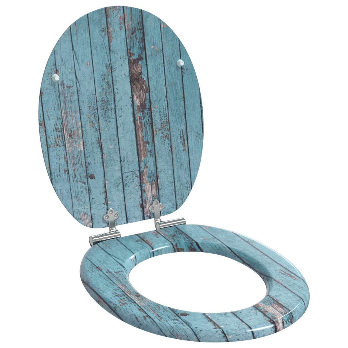 Vidaxl toiletzitting 2 pcs blauw 44 x 38 cm bewerkt hout