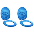 Vidaxl toiletzitting 2 pcs blauwe druppel 44 x 38 cm bewerkt hout