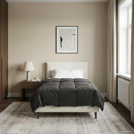 Vidaxl vol jaar dekbed 155 x 200 cm 4 seizoenen antraciet ademend
