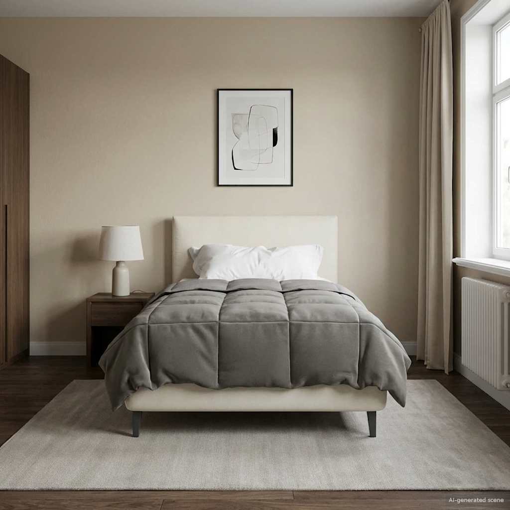 Vidaxl vol jaar dekbed 140 x 200 cm 4 seizoenen lichtgrijs ademend