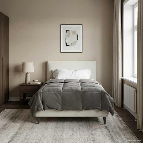 Vidaxl vol jaar dekbed 135 x 220 cm 4 seizoenen lichtgrijs ademend